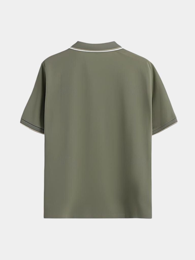 Timeless Black V-Neck Polo | Savile & Co.