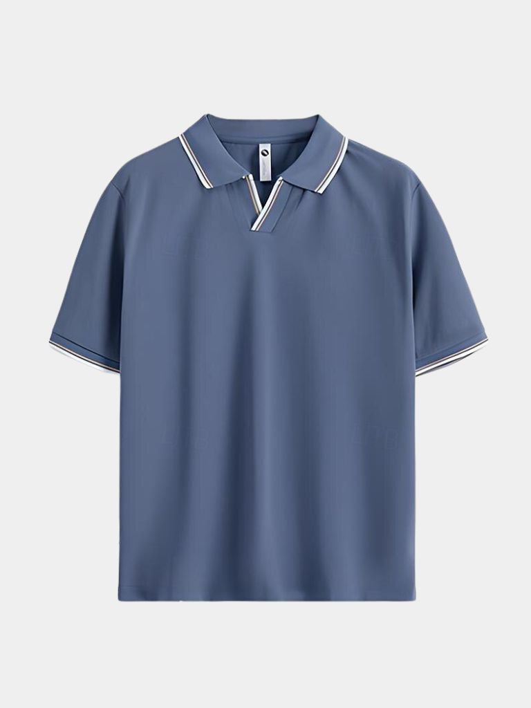 Timeless Black V-Neck Polo | Savile & Co.