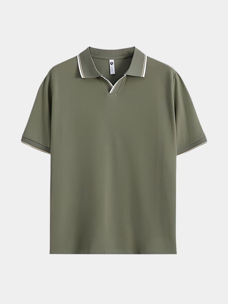 Timeless Black V-Neck Polo | Savile & Co.