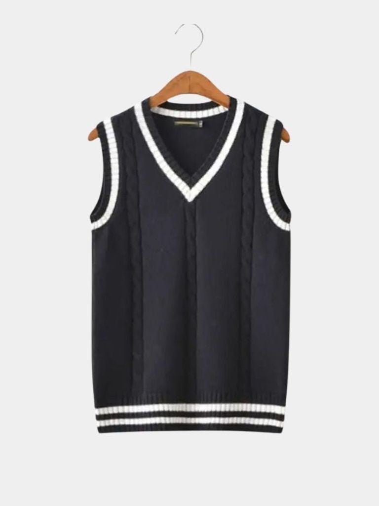V Neck Elegant Knit Vest | Savile & Co.