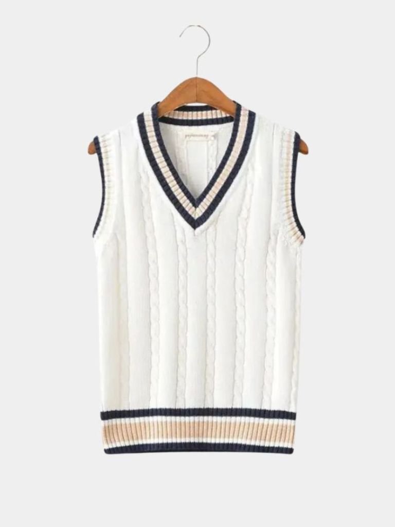 V Neck Elegant Knit Vest | Savile & Co.
