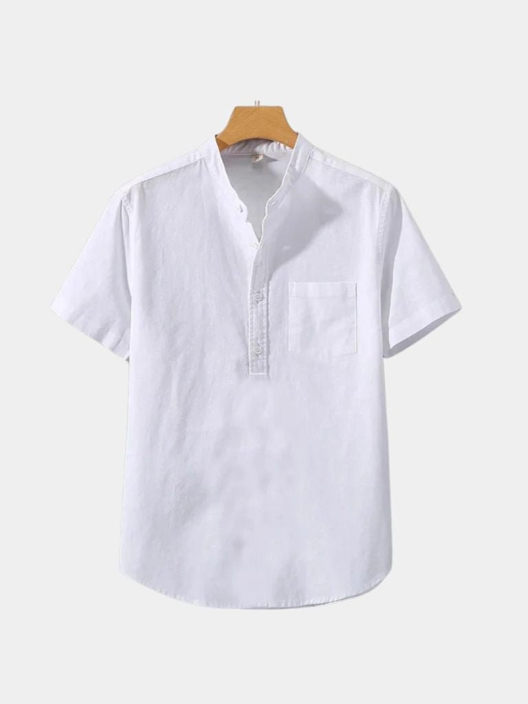White Wellspring Linen T-Shirt | Savile & Co.
