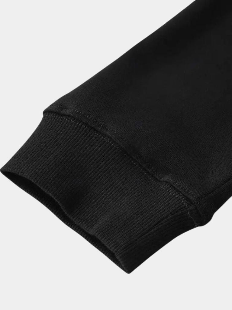 Zip Black Lapel Sports Sweatshirt | Savile & Co.